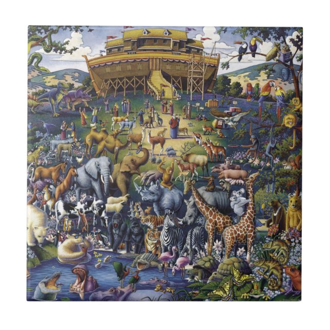 Noahs Ark Animals Tile (Front)