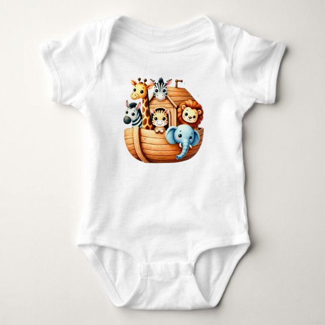 Noah's Ark Baby Bodysuit (Front)