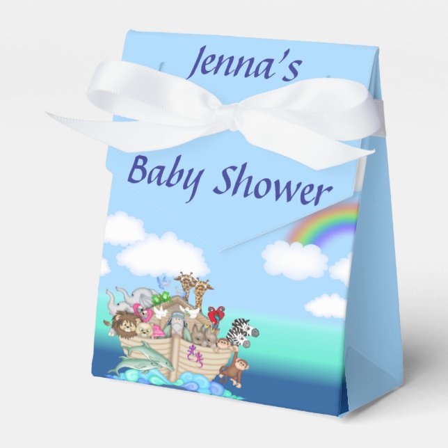 Noahs Ark Baby Shower Favour Box (Front Side)