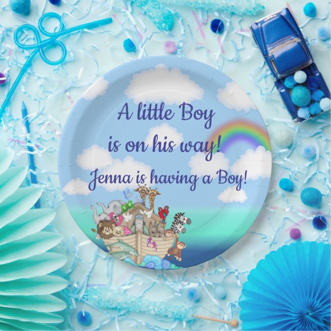 Noah's Ark Baby Shower Favour Paper Plate (Party)