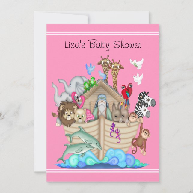 Noah's Ark Baby Shower Invitation (Front)