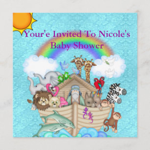 NOAHS ARK Baby Shower  Invitation