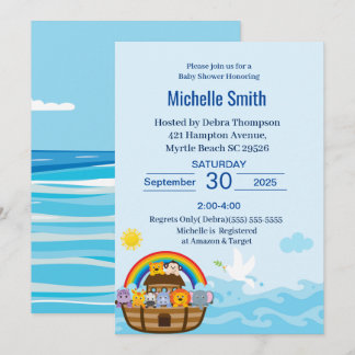 Noah's Ark Baby Shower Invitations