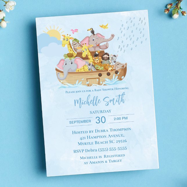 Noah's Ark Baby Shower Invitations (Creator Uploaded)
