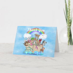 Noah's Ark Baby Shower Thank You Card