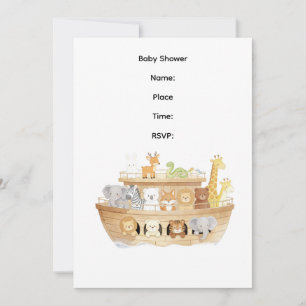 Noah's Ark Baby Shower Theme Invitation