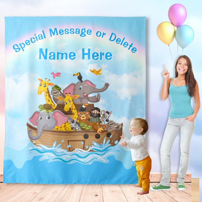 Noah's Ark Backdrop, Noah's Ark Party Decorations, Tapestry (Noah's Ark Backdrop. Cute, Noah's Ark Party Decorations. Noah's Ark 1st Birthday Decorations.  )