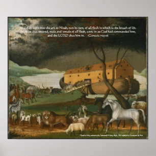 Noah's Ark Bible Scripture Art Print