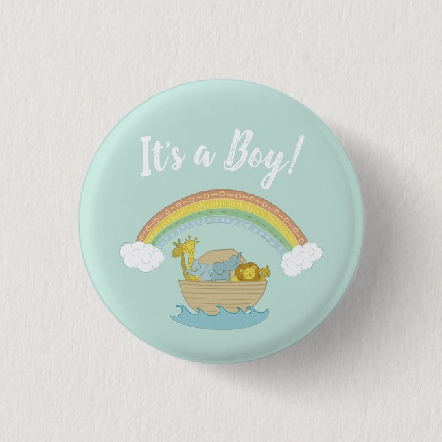 Noah's Ark Boho Baby Shower 3 Cm Round Badge (Front)