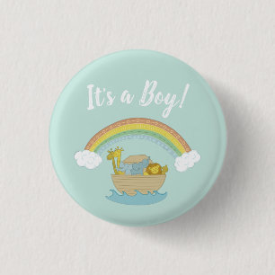 Noah's Ark Boho Baby Shower 3 Cm Round Badge