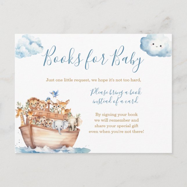 Noah's Ark Books for Baby Postcard (Front)