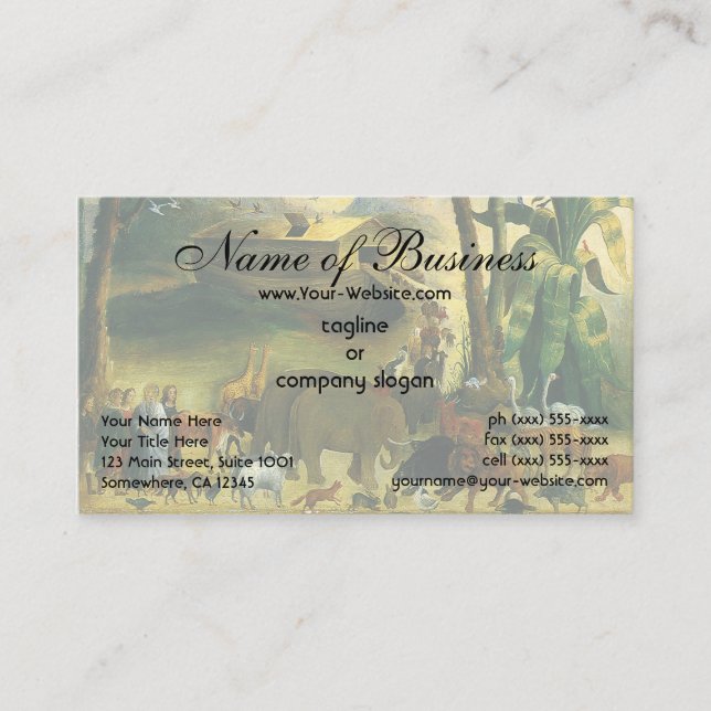 Noah's Ark by Joseph Henry Hidley Business Card (Front)