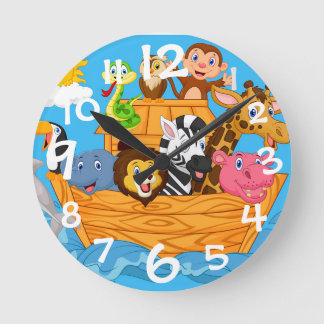 Noah's Ark Cartoon Kids Wall Clock