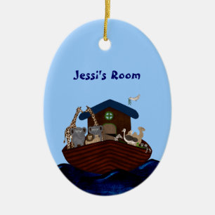 Noah's Ark Ceramic Tree Decoration