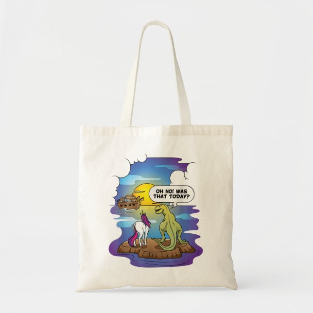 Noahs Ark Christian Pun Bibble The Last Unicorn Di Tote Bag (Front)