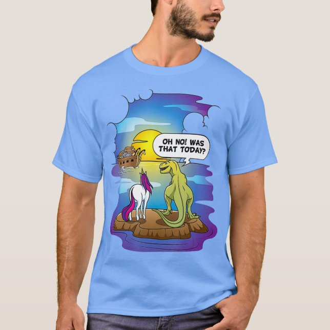 Noahs Ark Christian Pun Bibble The Last Unicorn T-Shirt (Front)
