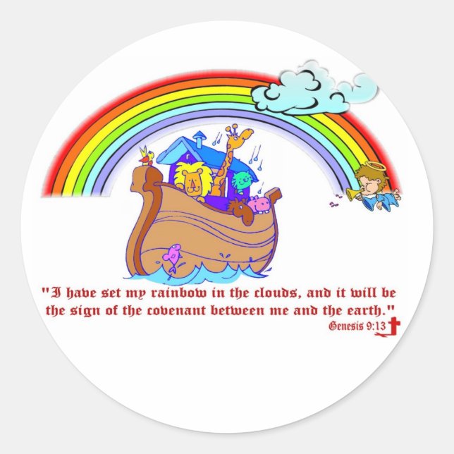 Noah's Ark Classic Round Sticker (Front)