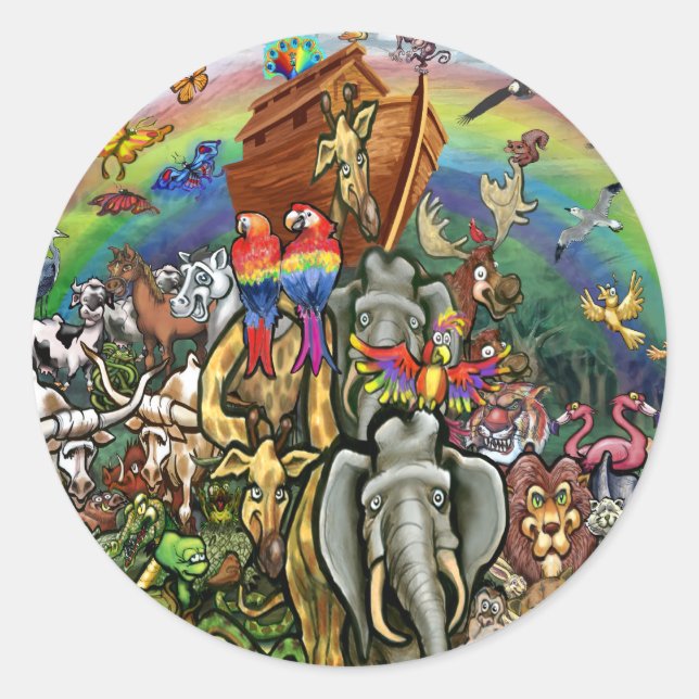 Noah's Ark Classic Round Sticker (Front)