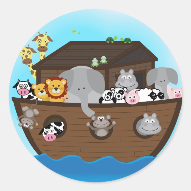 Noah's Ark Classic Round Sticker (Front)