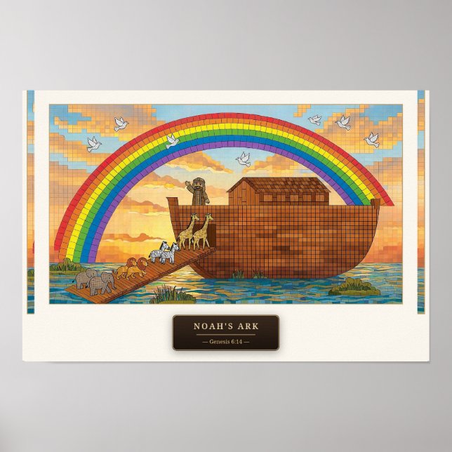 Noah's Ark — cube mosaic Poster (Front)