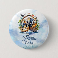 Noah's Ark Cute Animals Blue Boy Auntie to Be
