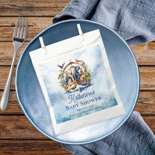 Noah's Ark Cute Animals Blue Boy Baby Shower Favour Bags