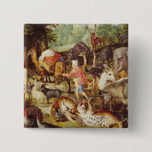 Noah's Ark, detail of the right hand side 15 Cm Square Badge
