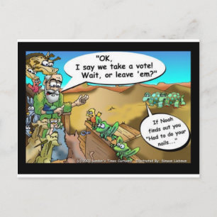 "Noah's Ark" Funny Cartoon Tees Gifts Collectibles Postcard