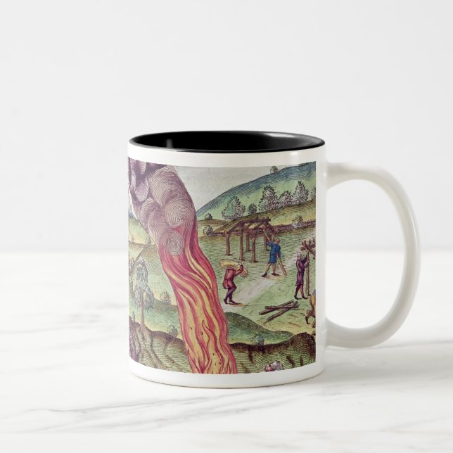Noah's Ark, illustration from 'Brevis Narratio' Two-Tone Coffee Mug (Right)