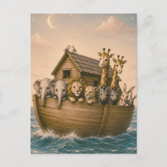 Noah's Ark Islamic Nursery  Holiday Postcard (Front)