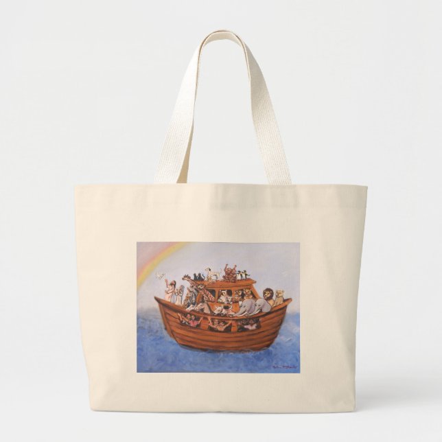 Noah's Ark Large Tote Bag (Front)