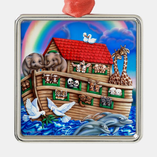 Noah's Ark Metal Tree Decoration (Front)
