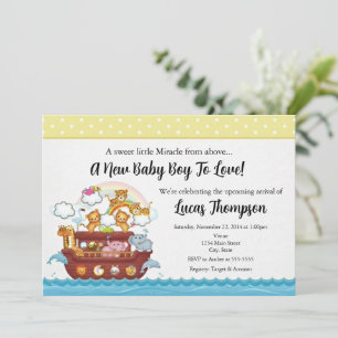 Noah's Ark Neutral Baby Shower Invitation