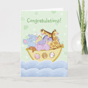 Noah's Ark New Baby Card