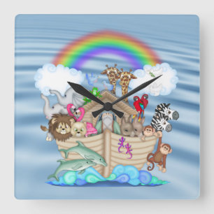 Noahs Ark Nursery Wall Clock