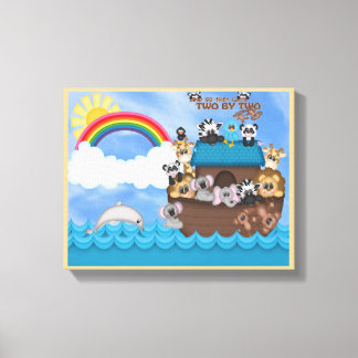 Noahs Ark of Animals Two by Two Bible Great Flood Canvas Print