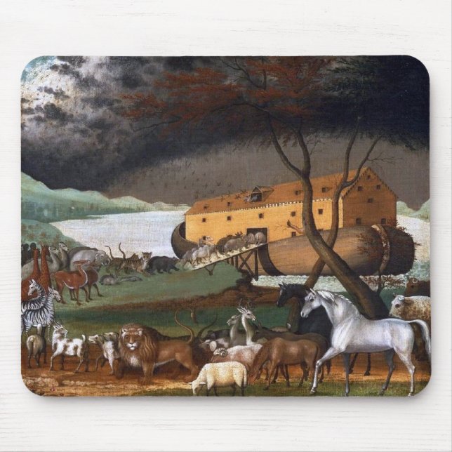 Noah's Ark - Painting by Edward Hicks - 1846 Mouse Pad (Front)