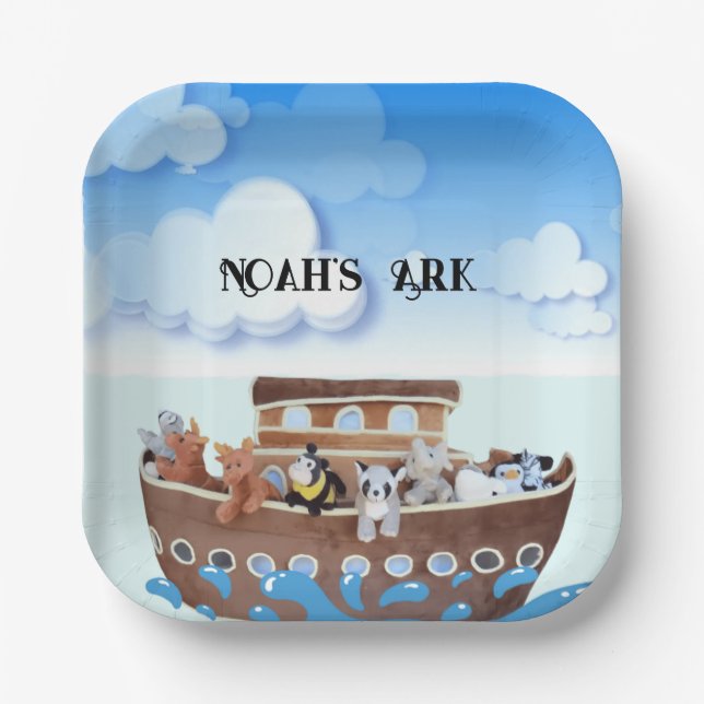 Noah's Ark Paper Plate (Front)
