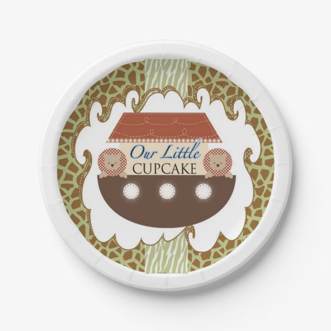 Noah's Ark Paper Plates - Our Little Cupcake (Front)