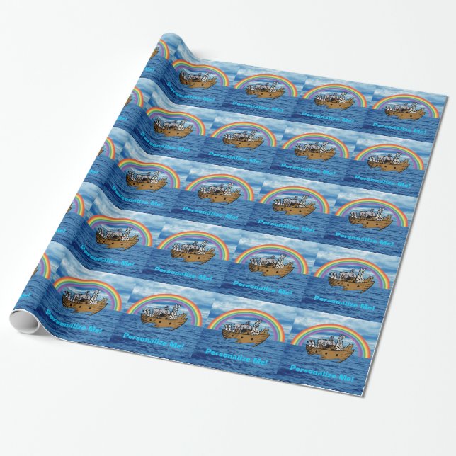 Noah's Ark - Personalise Me! Wrapping Paper (Unrolled)
