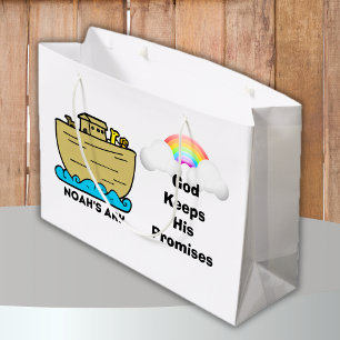 Noah's Ark Rainbow God's Promises Large Gift Bag