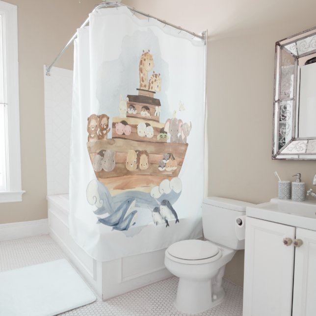 Noah's Ark Shower Curtain (In Situ)