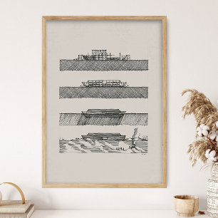 Noah's Ark Sketches, DIGITAL PRINT, Bible Art, Bib Poster