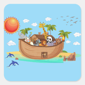 Noah's Ark Square Sticker