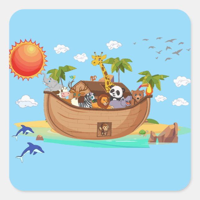 Noah's Ark Square Sticker (Front)