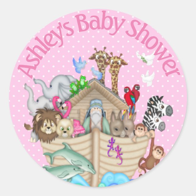 Noah's Ark Stickers for Invitations (Front)