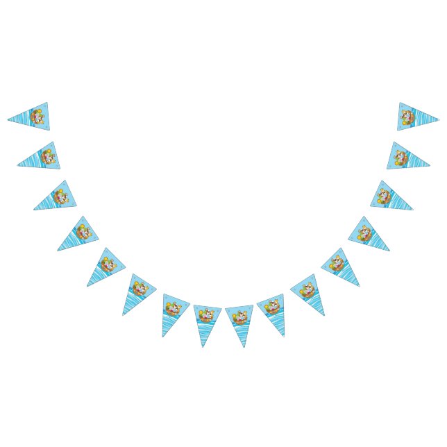 Noah's Ark Theme with Baby Animals Bunting (All)