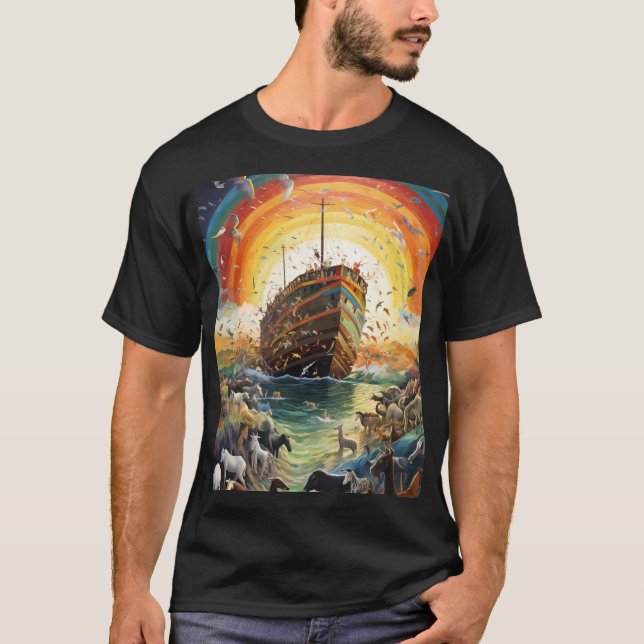Noahs Ark Watercolor T-Shirt (Front)