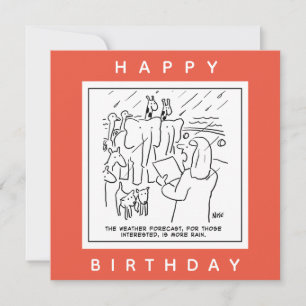 Noah's Ark Weather Forecast Cartoon Card