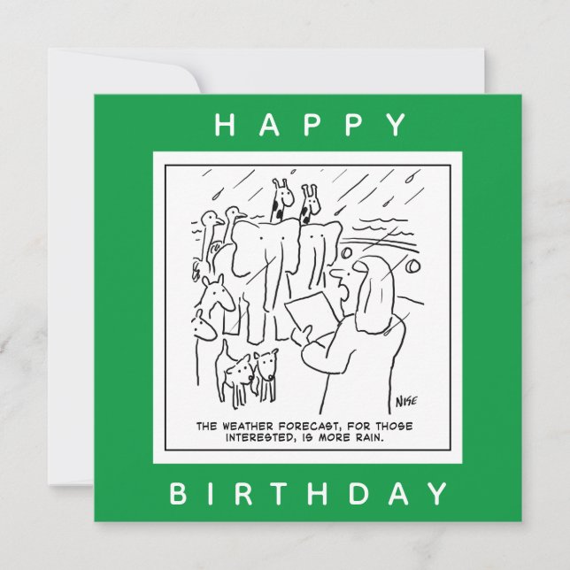 Noah's Ark Weather Forecast. Theological Card (Front)